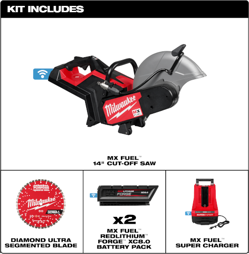 MX FUEL 14" CUT OFF SAW 2 BATT KIT