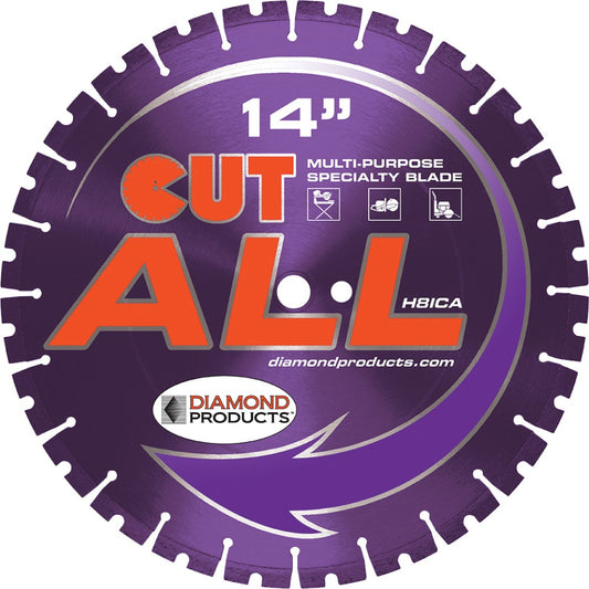 14"X125XUNV CUT-ALL PURPLE M16 DRY SEGMENTED HIGH SPEED BLADE WITH UNIVERSAL ARBOR