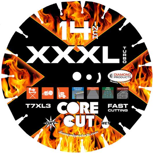 14 X 125 X 1 TRIPLE XL 3 SEG TURBO HIGH SPEED DIAMOND BLADE